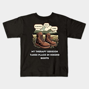 Trail Talk My Therapy Boots Kids T-Shirt